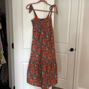 Zara maxi dress with tie straps